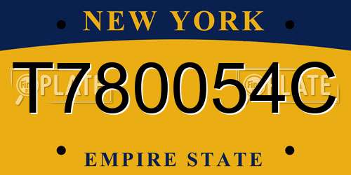 T780054C New York License Plate