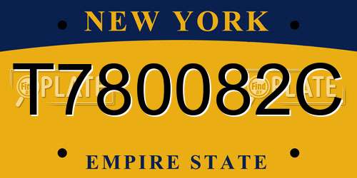 T780082C New York License Plate