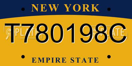 T780198C New York License Plate