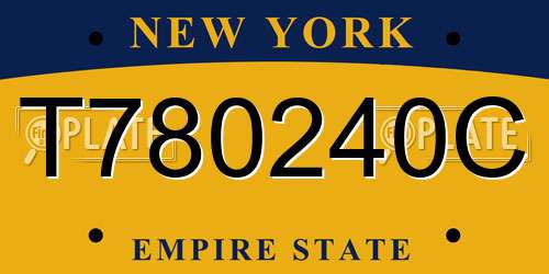 T780240C New York License Plate