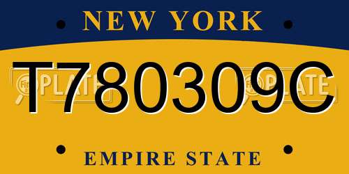 T780309C New York License Plate