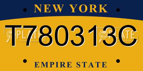 T780313C New York License Plate