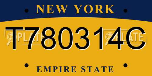 T780314C New York License Plate