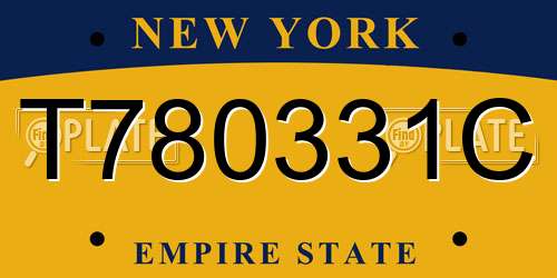 T780331C New York License Plate