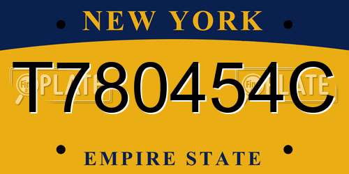 T780454C New York License Plate