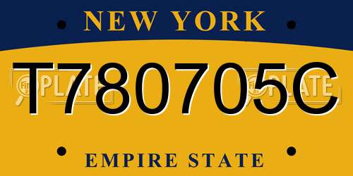 T780705C New York License Plate