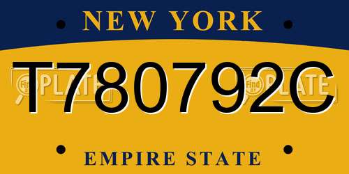 T780792C New York License Plate