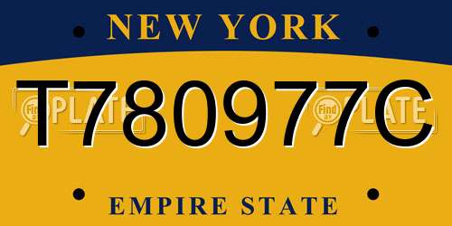 T780977C New York License Plate
