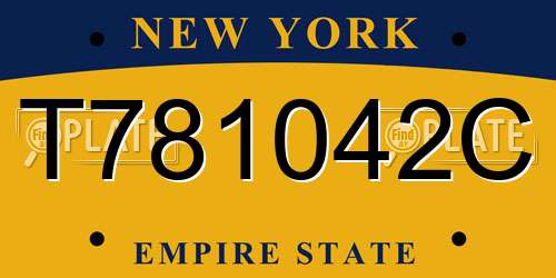 T781042C New York License Plate