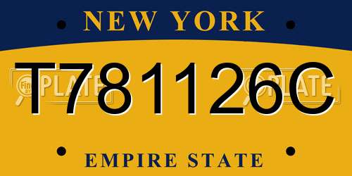 T781126C New York License Plate