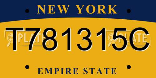 T781315C New York License Plate