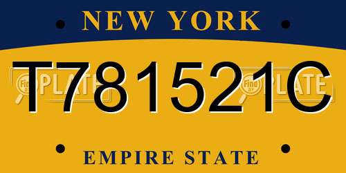 T781521C New York License Plate
