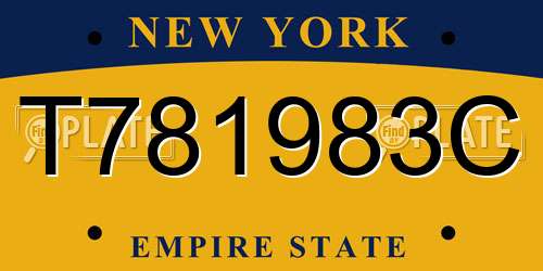 T781983C New York License Plate