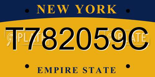 T782059C New York License Plate