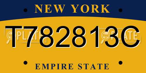 T782813C New York License Plate