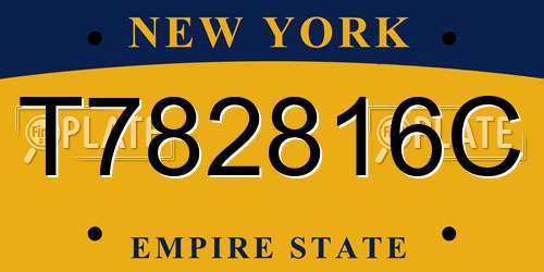 T782816C New York License Plate