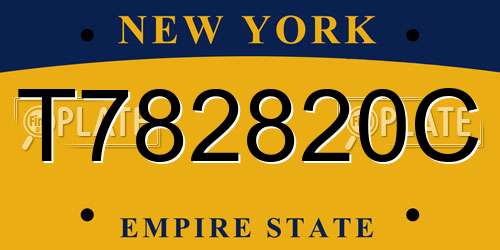 T782820C New York License Plate