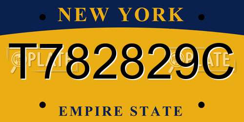 T782829C New York License Plate