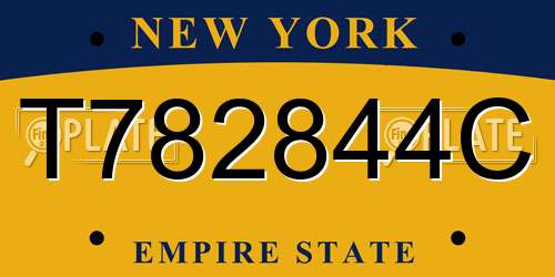 T782844C New York License Plate