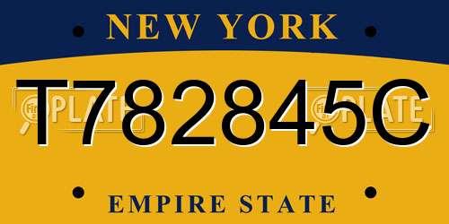 T782845C New York License Plate