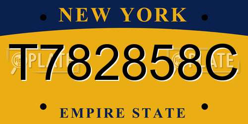 T782858C New York License Plate