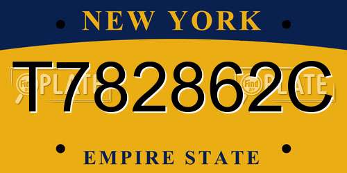 T782862C New York License Plate