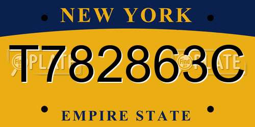 T782863C New York License Plate