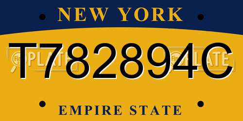 T782894C New York License Plate