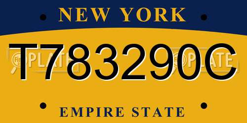 T783290C New York License Plate