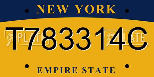 T783314C New York License Plate