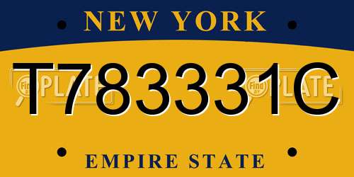 T783331C New York License Plate