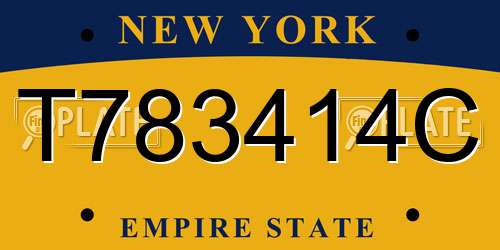 T783414C New York License Plate