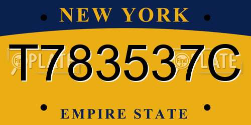 T783537C New York License Plate