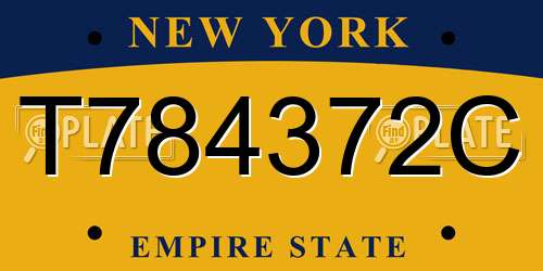 T784372C New York License Plate
