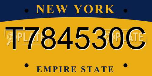 T784530C New York License Plate