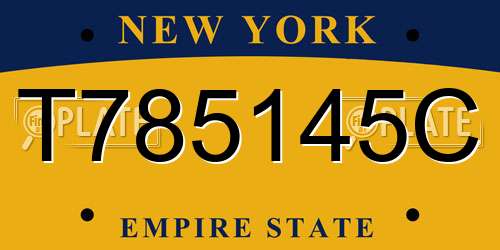 T785145C New York License Plate