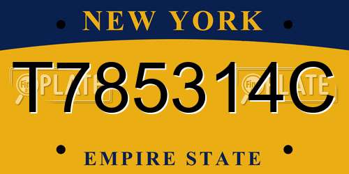 T785314C New York License Plate