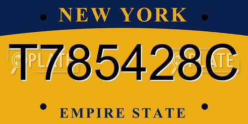 T785428C New York License Plate