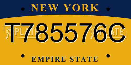 T785576C New York License Plate