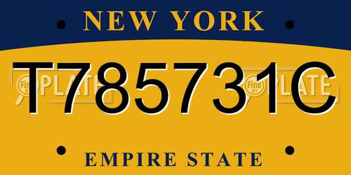 T785731C New York License Plate