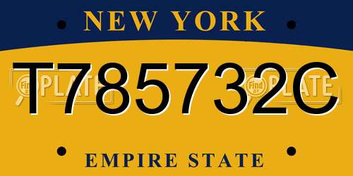 T785732C New York License Plate