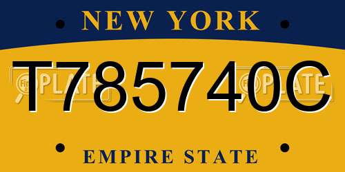 T785740C New York License Plate