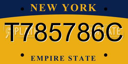 T785786C New York License Plate
