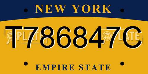 T786847C New York License Plate