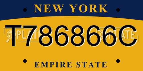 T786866C New York License Plate