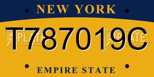 T787019C New York License Plate