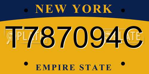 T787094C New York License Plate