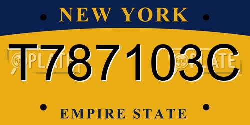 T787103C New York License Plate
