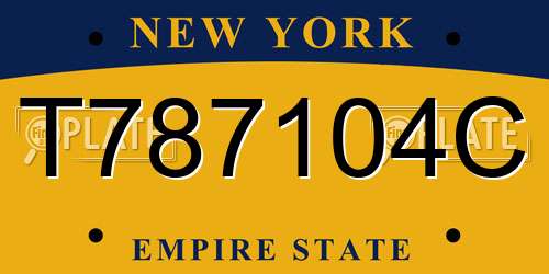 T787104C New York License Plate