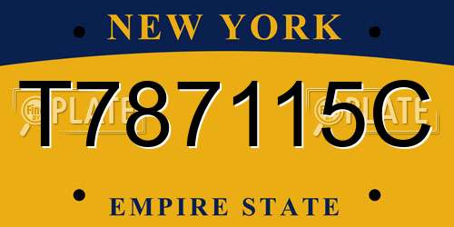 T787115C New York License Plate